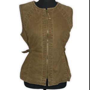 Elliott Lauren inc Brown Zipper Vest